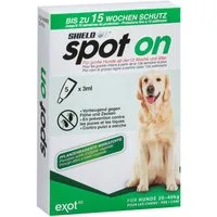 Shield On Zeckenschutzmittel Spot On Floh- und Zeckenschutz für große Hunde - 5 x 3 ml, 15 ml
