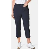 GOLDNER 7/8-Caprijeans Kurzgröße: Schlupfhose Martha, bi-elastisch, 3/4 Uni-Optik, elastischer Bund, moderner Schnitt