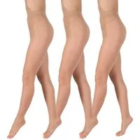 BANANALU Feinstrumpfhose zehenfreie weiche Strumpfhose Toeless transparent Open Toe 15 DEN (3 St)