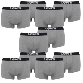 10er Pack Levis Men Solid Basic Trunk Boxershorts Unterhose Pant Unterwäsche