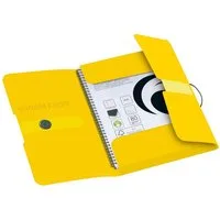 Herlitz Schreibmappe Herlitz Gummizugmappe PP A4 POSTMAPPE transparent gelb