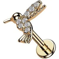 Taffstyle Piercing-Set Labret Tragus Monroe Piercing flach Zirkonia Koilbri Rosegold 6mm (Helix Rook Lobe Daith Conch Orbital Snug Ohrring Piercing), Helix Innengewinde Ohrstecker Ohrpiercing Cartilage Knorpel Ohr Tragus