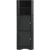 Merax Eckschrank mit Einlegböden,Badezimmerschrank,Badkommode,155cm