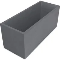 ONDIS24 Pflanzkübel Blumenkübel Blumentopf Vulkan 100cm Vulkan/Basalt Optik, mit Wasserspeicher Pflanzenkasten winterfest, 100 x 40 x 43,5 (H) cm
