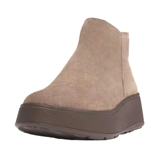 Fit Flop - "F-Mode" Stiefeletten für Damen, Wildleder, flach geformter Absatz (Grau)