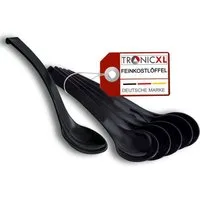 TronicXL Servierlöffel 6 Stück SAN Feinkostlöffel Löffel Servier Feinkost Salat Schöpflöffel, spülmaschinengeeignet SAN Kunststoff Salat Oliven Kapern