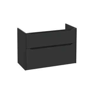 VitrA New Integra Square Waschtischunterschrank mit 2 Vollauszügen 97 x 45 x 65 cm Matt,80257 80257