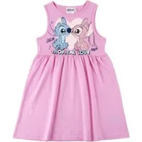 Disney Jerseykleid Lilo und Stitch Mädchen Kleid Single Jersey 100% Baumwolle