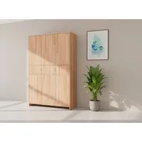 OTTO home Mehrzweckschrank Maximus: 9geräumige Fächer, 5verstellbare Einlegeboden, Viel Staruraum B/T/H:121/38/185cm, Fronten&Oberdeckel Massivholz, Fronten aus Melamin