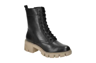 Tamaris 1-25272-41 098 Damen Stiefeletten Schwarz bequeme Lace Up Boots