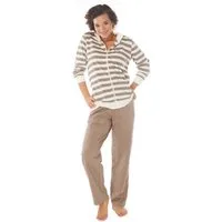 Consult-Tex Hausanzug Damen Hausanzug Homewear Suit (Spar-Set, 1 Stück) Freizeitanzug / Hausanzug mit Streifenmuster