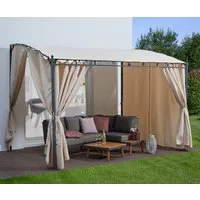 KONIFERA Anbaupavillon Burano, mit 3 Seitenteilen, (Set), BxT : 300x250 cm oder 400x250 cm
