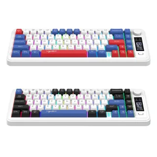 HXSJ L68 Three-Mode Wireless Gaming Keyboard with Display Screen and Multimedia Knob 68-keys RGB Light 2000mAh Battery T