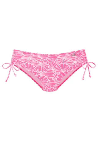 LASCANA - Venice Beach LM exkl. Sport Bikinihose mit Raffung pink - Gr. - 40