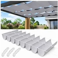 Lapamax Sonnensegel Wasserdichtes Sonnensegel mit UV-Schutz, einziehbar, Reißfest, Verstellbare Pergola-Markise für Terrasse, Garten & Balkon, Sand
