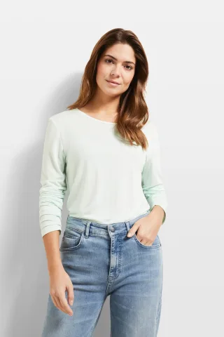 Bugatti Damen Langarmshirt mit Rundhals