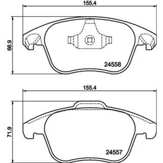 Hella Bremsbel?ge vorne Citroen DS Peugeot 8DB355015-561