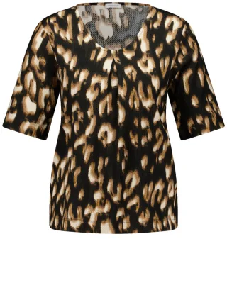 GERRY WEBER Edition - T-Shirt 3/4 Arm braun/schwarz - Gr. - 46