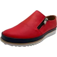 Yu&Luk Damen Schuhe Slipper Halbschuh, Schlupfschuh, Freizeitschuh mit Stretch und Reißverschluss