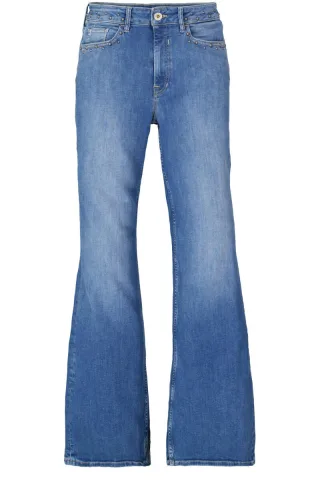 Garcia - Flare Jeans mit hoher Taille blau - Gr. - 28