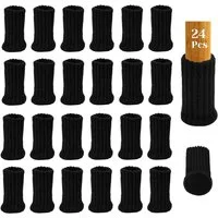 Agger Stuhlsocke 24 Stück Stuhlsocken, Elastisch Möbelsocken Gestrickte, (24 St), Antirutsch Pads für Möbel,Tisch, Bodenschutz