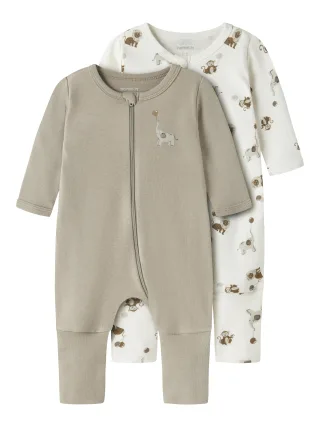 NAME IT - NBNNIGHTSUIT 2P ZIP FF ANIMAL NOOS - Gr. - 62