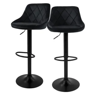 Ml-Design Barhocker, Schwarz, Metall, 37x106x47 cm, Esszimmer, Barmöbel, Barhocker