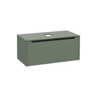 VitrA New Integra Square Waschtischunterschrank (Aufsatzwaschtisch) mit 1 Vollauszug 100 Matt,80287 80287