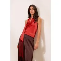LIPSY Neckholdertop Lipsy Satin-Oberteil mit Schal-Detail (1-tlg)