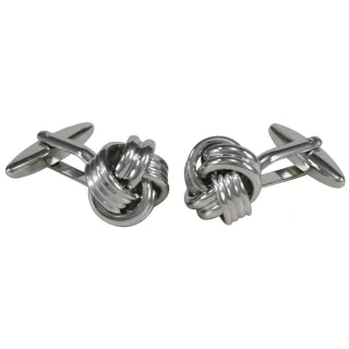 LINDENMANN - Manschettenknöpfe rh Knoten silber - Gr. - ONE SIZE