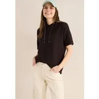 CECIL Sweater Halbarm mit Kapuze und Tunnelzug