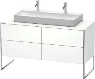 Duravit XSquare Konsolenwaschtischunterbau bodenstehend Weiß Matt 1400x548x778 mm - XS4925M1818 XS4925M1818
