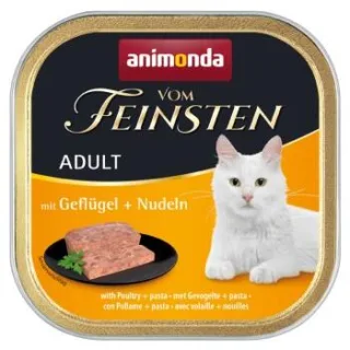 animonda Vom Feinsten Nassfutter Katze, Adult, Geflügel und Nudeln 32x100 g