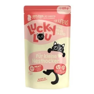 Lucky Lou Nassfutter Katze Kitten Geflügel 32x125 g