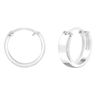 Breite Creolen Ohrringe aus 925 Silber
