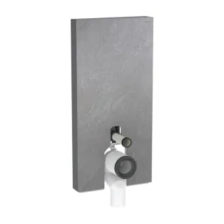Geberit Monolith Stand-WC-Modul 131003005 Bauhöhe 101cm, Front schieferoptik, Seite aluminium schwarzchrom