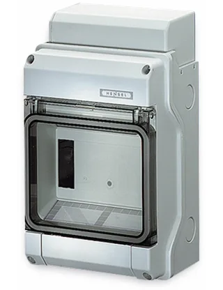 HENSEL Feuchtraum-Kleinverteiler KV 9106, 1-reihig, 6 TE, IP65
