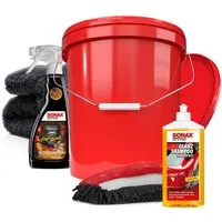 detailmate Sonax GlanzShampoo Waschset #2 mit Wascheimer ca 16L rot 500ml Auto-Reinigungsmittel (Premium, [- Sonax Waschset mit Wascheimer 16 Liter)