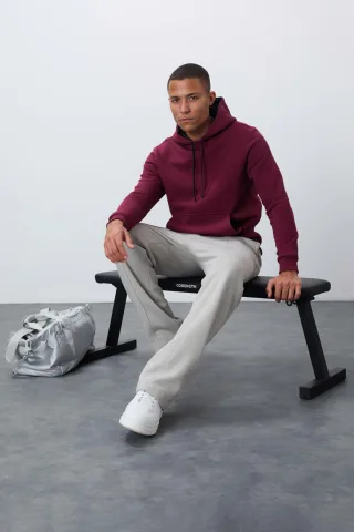 Herren Fleece-Hoodie mit Tasche