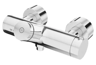 Schell Aufputz-Duscharmatur VITUS VD-SC-T/u Selbstschl.,Therm., Anschl. unten, chrom, 016100699 016100699