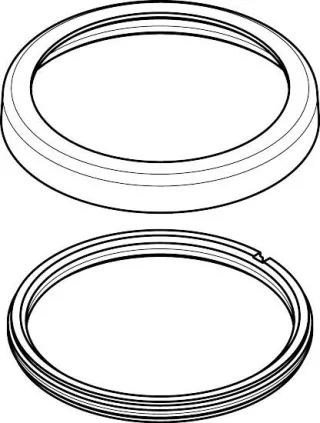 Hansgrohe Rosette Axor Brausehalter 3-/4-Loch Wannenarmatur chrom, 95753000 95753000