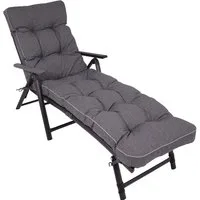 TexDeko Liegenauflage Ecolen Premium 190x60x8cm, Antirutsch-Boden, Polster für Gartenliege, UV-beständig, Wasserabweisend