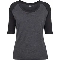 URBAN CLASSICS Kurzarmshirt Urban Classics Damen Ladies 3/4 Contrast Raglan Tee (1-tlg)