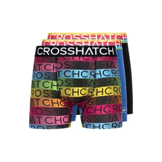 Crosshatch - "Rainbow Mix" Boxershorts für Herren(3er-Pack) (Schwarz)