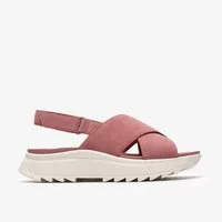 Clarks Clarks - DashLite Wish Pink Suede - Pink Sandalette