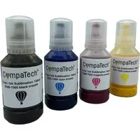 CompaTech Tinte / Ink Sublimation 140ml Multipack (4) ersetzt Epson Nachfülltinte (Set, 4x 140 ml, Nachfülltinte für Epson Sublimationsdrucker)