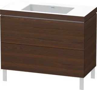 Duravit L-Cube c-bonded Set bodenstehend Nussbaum gebürstet Matt 1000x480x698 mm - LC6938N6969 LC6938N6969