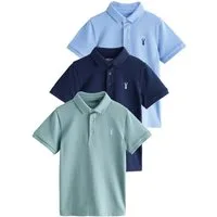 Next Poloshirt Kurzärmelige Polohemden im 3er-Pack (3-tlg)