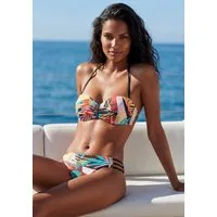 Bruno Banani Bügel-Bandeau-Bikini Onyx mit kontrastfarbigen Details
