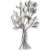 DESIGN DELIGHTS Wanddekoobjekt WAND DEKO "BAUM MIT VÖGELN", Metall, 76 cm, Metall Wandskulptur